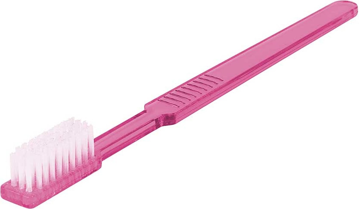 Einmalzahnbürsten Unigloves - mit Zahnpasta - Kunststoff - 300 Zahnbürsten pink