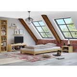 thumbnail of Niederflurbett Futonbett Einzelbett Bodenbett 90x200 Kiefer massiv wählbares Zubehör V-60.51-09 Rollrost und Matratze inkl.