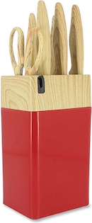 WACA 0221 Cuillère Ronde, Article Réutilisable 310 Mm Rouge