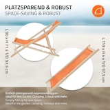 thumbnail of ECD Germany 10er Set Liegestuhl klappbar Orange Holz, verstellbar 3 Positionen bis 120 kg, Sonnenliege Garten Strand