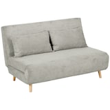 thumbnail of Schlafsofa 141x90x81 Buchenholz Beine verstellbare Rückenlehne 3-fach Bettfunktion Gästebett Polyester Komfort Elegant Grau
