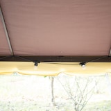 thumbnail of Cenador de jardín 4x3 m gazebo de aluminio con techo de ventilación 4 cortinas 4 mosquiteras y 8 orificios de drenaje para fiestas eventos exterior