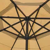 thumbnail of Parasol Meran Pro, horeca marktparasol zonder vouw Ø 5m polyester/aluminium 28kg ~ crème zonder voet