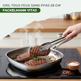 thumbnail of Gril 28 cm en inox 18/10 Triply Fackelmann Vita3