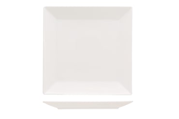 Professional Piatto piano Macario, gres, 21 x 21 cm, quadrato, nero, 6 pezzi