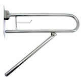thumbnail of Barra abatible de 73Cm con soporte pared/suelo. Acero inox brillo.