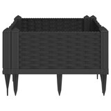 thumbnail of Helloshop26 - Hochbeet für Pflanzen Blumen Terrasse Garten mit Stäben 42,5 x 42,5 x 28,5 cm schwarzes PP 02_0038200