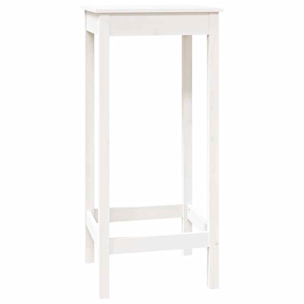 vidaXL Bartisch Weiß 50x50x110 cm Massivholz Kiefer