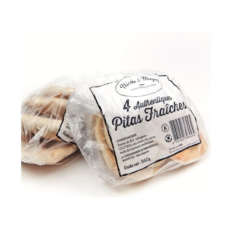 Pack de 24 sachets de 4 pitas fraîches