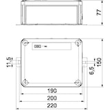 thumbnail of OBO Bettermann Kabelabzweigkasten T160E 0VA 7205782