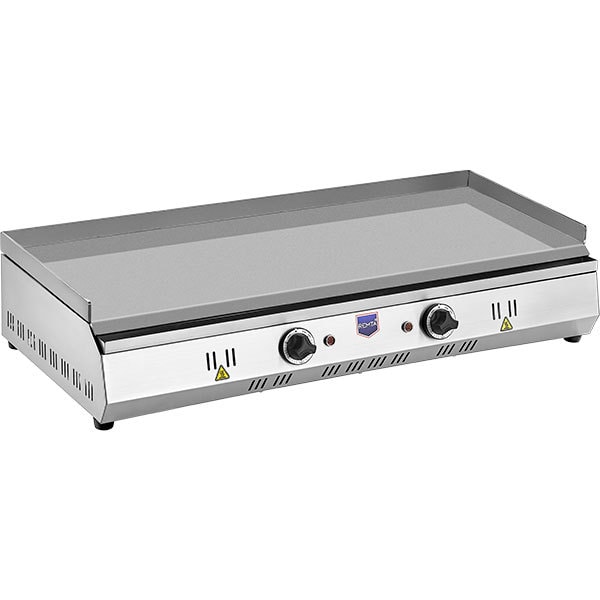 Frytop professionale elettrico in acciaio piano liscio 100 cm