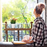 thumbnail of Relaxdays Balkontisch klappbar, Balkonklapptisch zum Einhängen, BxT: 60x45 cm, höhenverstellbar, Hängetisch, dunkelbraun