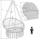 thumbnail of tectake Poltrona sospesa Samira - grigio - 404878