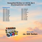 thumbnail of Kompatibel Brother LC-123 XL Set 4 Druckerpatronen von D&C