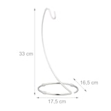 thumbnail of Relaxdays Bananenhalter mit rundem Standfuß, Bananenhaken, Obstaufbewahrung, Bananen, Trauben, verchromtes Eisen, silber