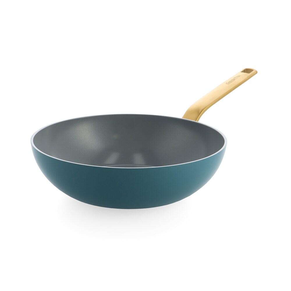 Wok bleu Evolution 28 cm -  Rond Aluminium Antiadhésif Greenpan 49.00x28.00 cm