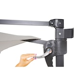 thumbnail of Wandparasol Casoria, verkeerslicht parasol balkonparasol, 3m kantelbaar, polyester aluminium/staal 9kg ~ zand