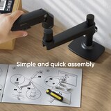 thumbnail of ONKRON Monitorhalterung Tisch für 17-38 Zoll, bis 11 kg, höhenverstellbar, VESA 75x75 & 100x100, schwenkbar, neigbar, drehbar, Schwarz MS75-B