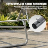 thumbnail of Outsunny tumbona de jardín plegable con toldo desmontable y regulable respaldo reclinable para terraza acampada al aire libre 187x58x36 cm