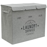 thumbnail of 3 Fächer Wäschekorb mit Deckel - 84L Wäschesammler Faltbar - 60x30x50 Wäschebox