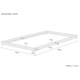 thumbnail of Weißes Teenagerbett Futon extra niedriges Studentenbett 120x200 Kiefer V-60.47W-12 Rollrost und Matratze inkl.