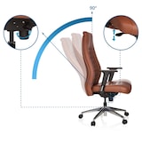 thumbnail of Silla de oficina / silla ejecutiva VITORO piel sintética marrón hjh OFFICE