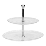thumbnail of Avet Tortenständer 2 Etagen aus klarem Glas, Tabletts mit 21 und 28 Zentimetern, Höhe 22 cm, Kollektion Magreb dk3313-pms