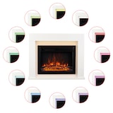 thumbnail of KAMINIO Elektrokamin Matti - Elektrischer Standkamin mit Heizung, 3D-Flammeneffekt, LED-Ambientelicht, Fernbedienung - Weiß