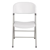 thumbnail of Bolero klapstoelen van kunststof en staal in wit, 2 stuks