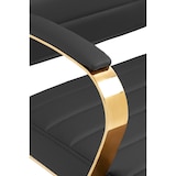 thumbnail of Cadeira de escritório em imitação de pele Havana preto