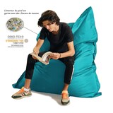 thumbnail of Pouf Géant XXL Intérieur et Extérieur, Déhoussable, Salon, Jardin, Deco Arts Bleu Caraïbes