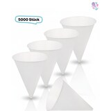 thumbnail of Spitz-Pappbecher, Papp- Cones, Spitzbecher, Volumen: ca. 125 mm, 4,5 oz, Ø 70 mm, 5.000 Stk, weiß