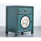 thumbnail of OPIUM OUTLET Möbelset "Aurora" asiatisch chinesisch orientalisch vintage, Kommode Schrank, 2 Nachttische Nacht-Konsolen, smaragd-grün