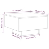thumbnail of vidaXL Couchtisch Schwarz Eichen-Optik 55 x 55 x 31 cm