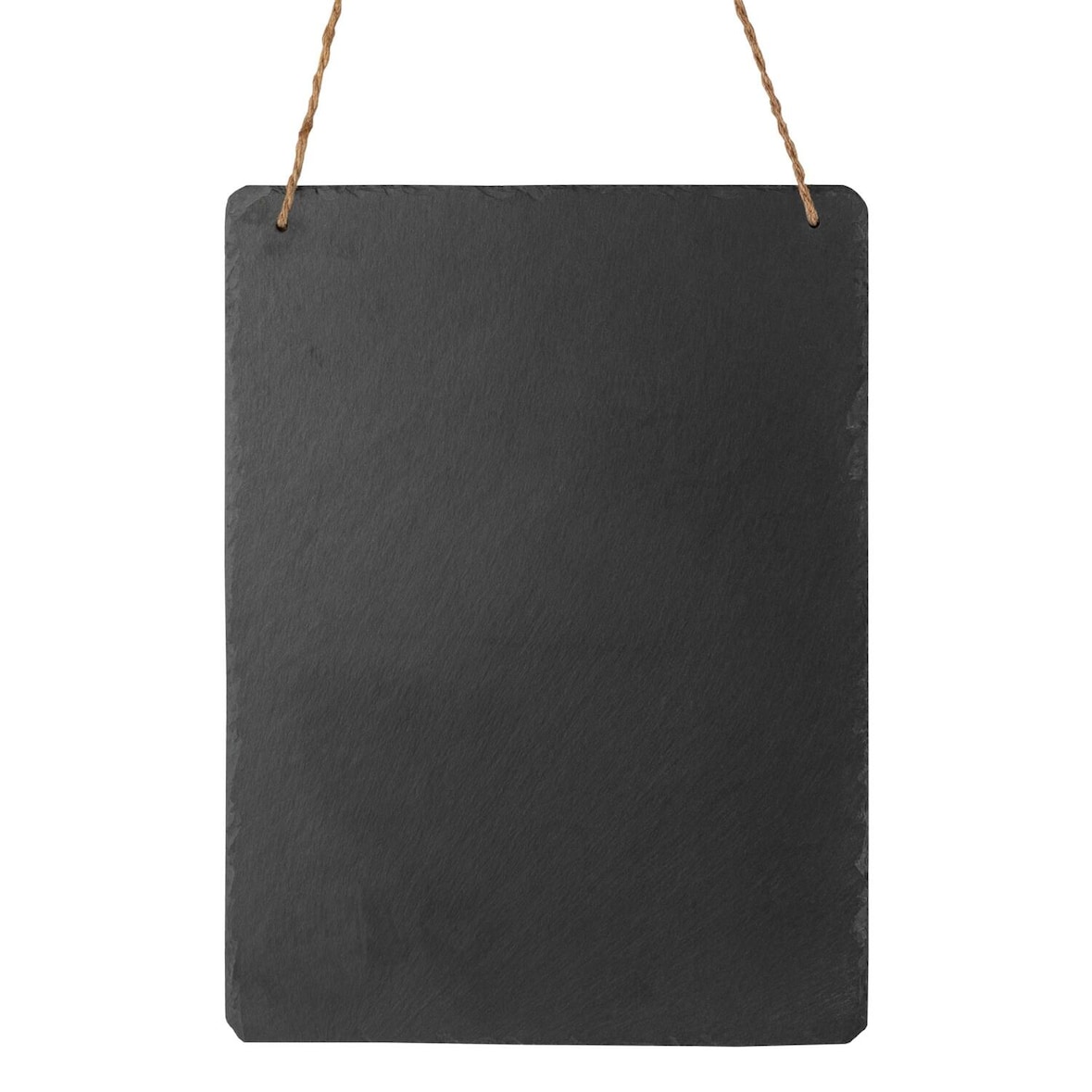 VEPATIM Wand-Kreidetafel "Naturstein" aus Schiefer zum Aufhängen schwarz 30x40cm