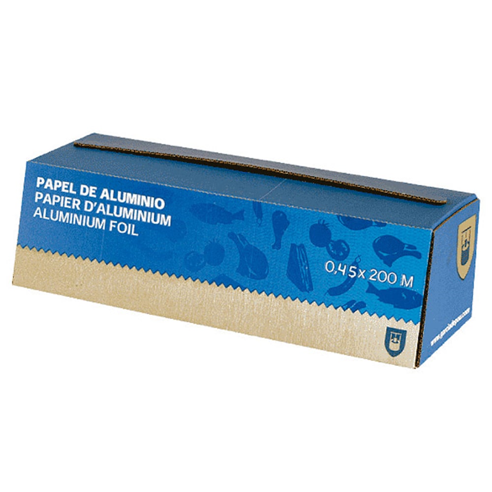 Aluminio En Caja Disp.  12µ 0,45X200 M Plateado Aluminio