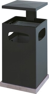 thumbnail of PROREGAL Metall Kombiascher mit abnehmbarem Dach | 80 Liter, HxBxT 95,5x50x50cm | Inkl. Befestigungsmaterial für Bodenmontage | Anthrazit