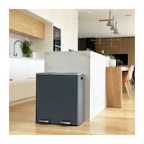 thumbnail of Kitchen Move Balde de Lixo com Pedal para Reciclagem MAJOR cinzento 60L Aço inoxydable Cinza