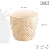 thumbnail of Prosperplast - ORIENT 5,4-l-Blumentopf – 21,8 x 21,8 x 19,3 cm in Cremefarbe