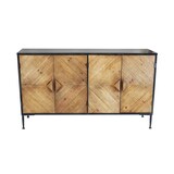 thumbnail of Mobile credenza madia da interno soggiorno in legno e metallo con 4 ante Linea Classic
