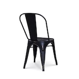 thumbnail of Lot de 4 chaises en métal noir mat style industriel - Effet vieillit