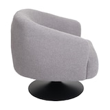 thumbnail of Lounge-Sessel HWC-J76, Cocktailsessel Sessel drehbar, Bouclé Stoff Metall ~ hellgrau
