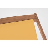 thumbnail of Set di 4 sdraio NOEMI in legno di acacia e tessuto giallo, reclinabili
