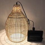 thumbnail of Lumisky HOLIDAY hanglamp op zonne-energie, 42 cm hoog, 5 m lang Polyrotan Beige