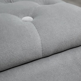thumbnail of HOMCOM Panca Portaoggetti Set di 3 Pezzi con 2 Sgabelli Pouf in Velluto, Grigio Perla