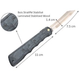 thumbnail of Couteau de Poche Pliant Higonokami Warikomi Lame VG-10 Bois Stratifié Bleu Nagao Kanekoma