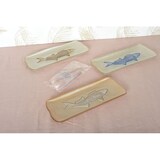 thumbnail of Plat rectangulaire vanille avec poisson doré 31.7x12.7cm