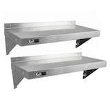 thumbnail of 2x KuKoo Wandschap RVS - 100cm x 30cm