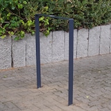 thumbnail of 2 x Fahrradanlehnbügel 115 x 76 cm Flachstahl 13 mm Anthrazit Einbetonieren Fahrradständer Parker Typ U