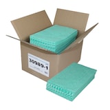 thumbnail of Grüne Welle, Universaltücher mit Textilcharakter, grün-weiß, 55 % Viskose, 45 % Polyester, ca. 50x58 cm, 100 Tücher